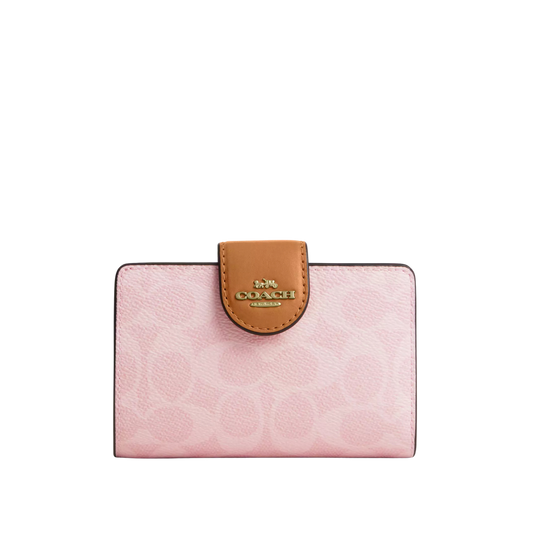 Coach Medium Corner Zip Wallet Powder Pink - CHICLY USA