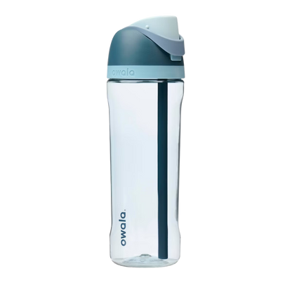 Owala FreeSip 25 oz Clear Tritan Botella de Plástico en Rain Delay PREVENTA
