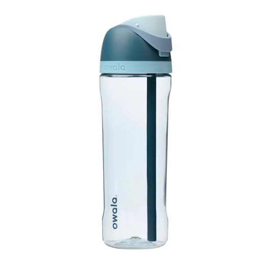 Owala FreeSip 25 oz Clear Tritan Botella de Plástico en Rain Delay PREVENTA