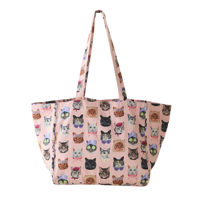 Cat Collage UO Mia Patterned Market Tote Bag PREVENTA